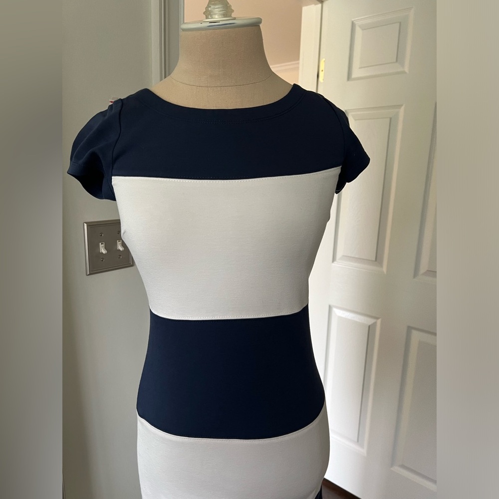 Banana republic 00P navy and white dress - Picture 2 of 3